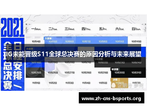 IG未能晋级S11全球总决赛的原因分析与未来展望 IG未能晋级S11全球总决赛的原因分析与未来展望